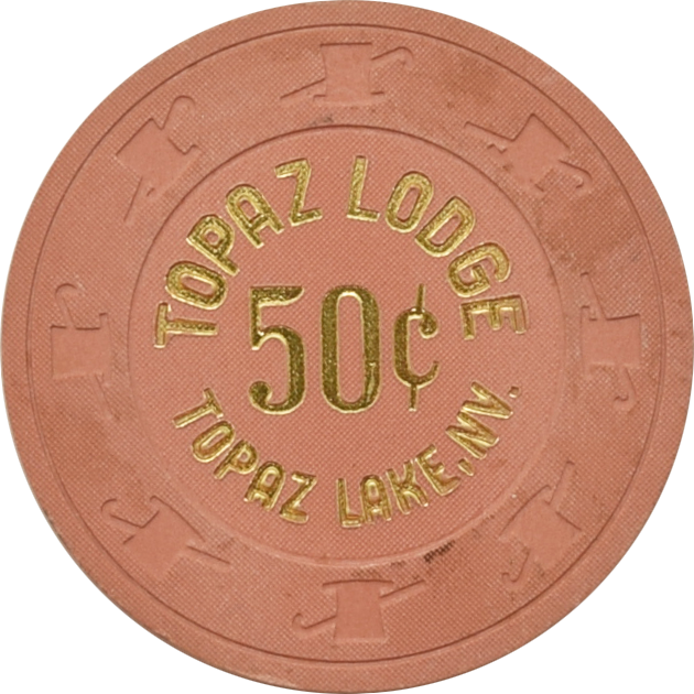 Topaz Lodge Casino Gardnerville Nevada 50 Cent Chip 1990