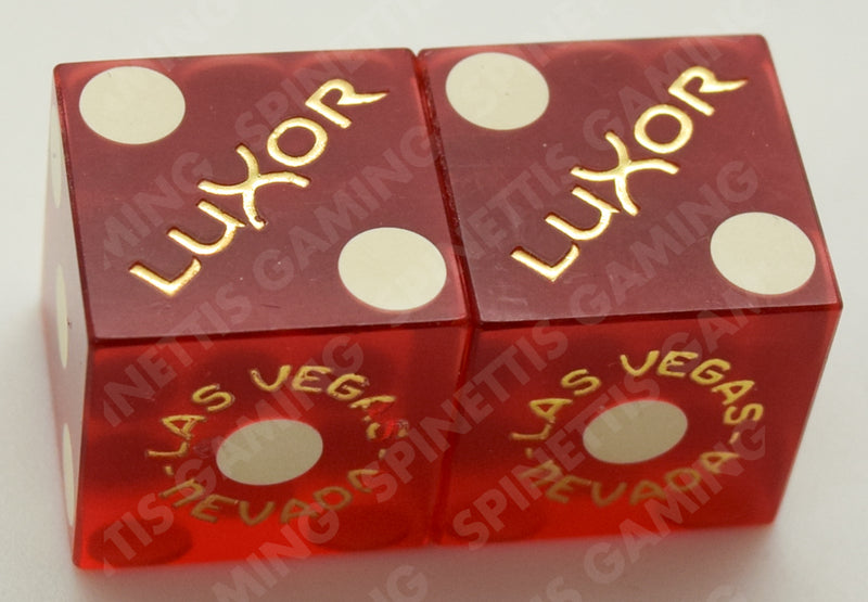 Luxor Casino Las Vegas Used Matching Logo Pair of Dice