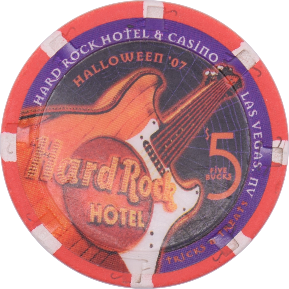 Hard Rock Casino Las Vegas Nevada $5 Halloween Chip 2007