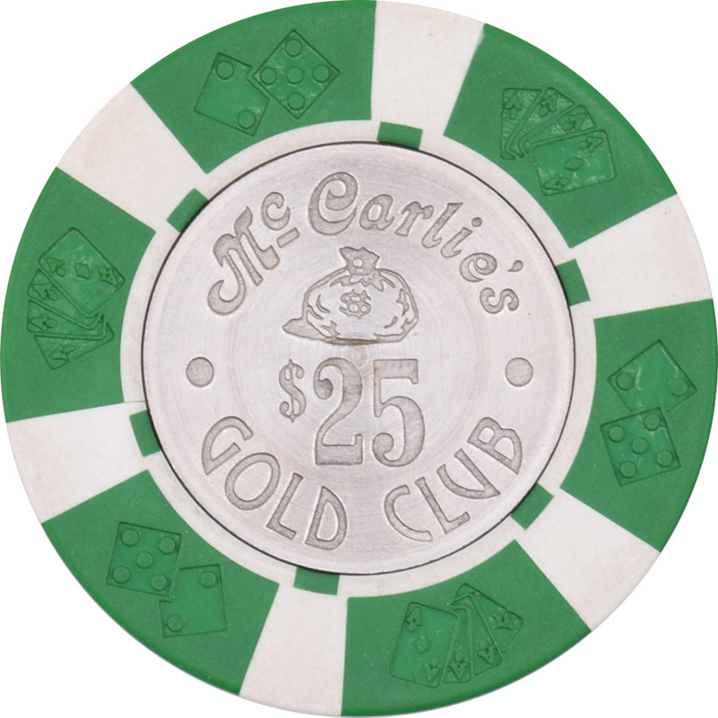 McCarlie's Gold Club Casino Sparks Nevada $25 Chip 1978