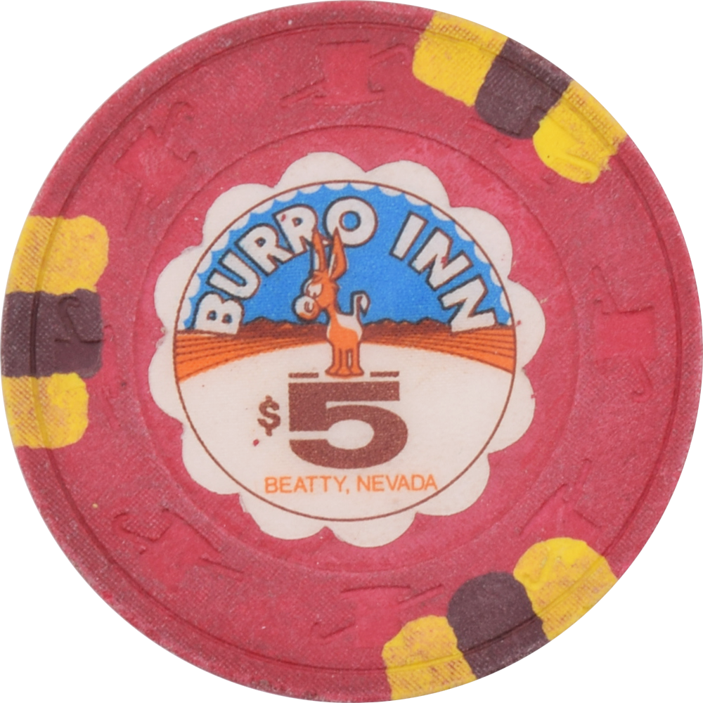 Burro Inn Casino Beatty Nevada $5 Chip 1982