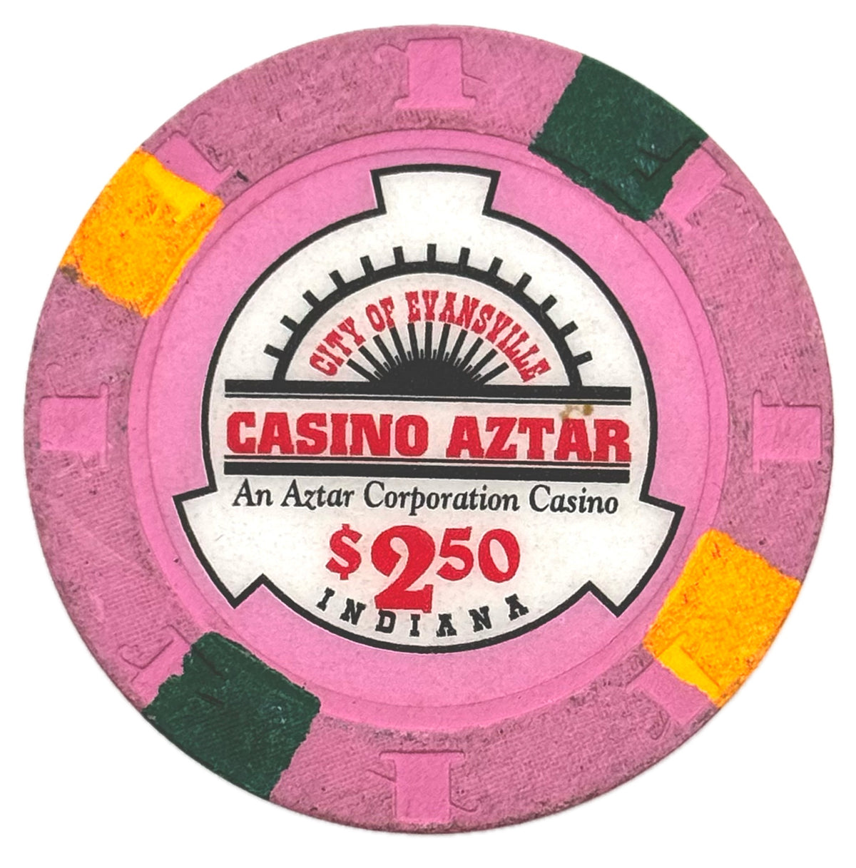 Casino Aztar Evansville IN $2.50 Chip