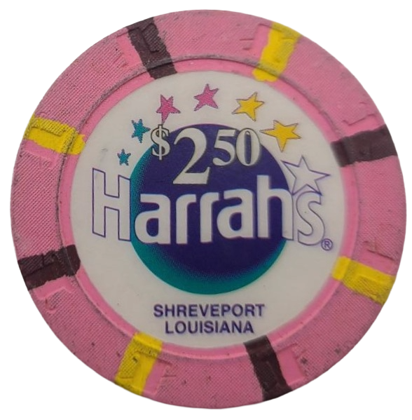 Harrah's Casino Shreveport Louisiana $2.50 Chip