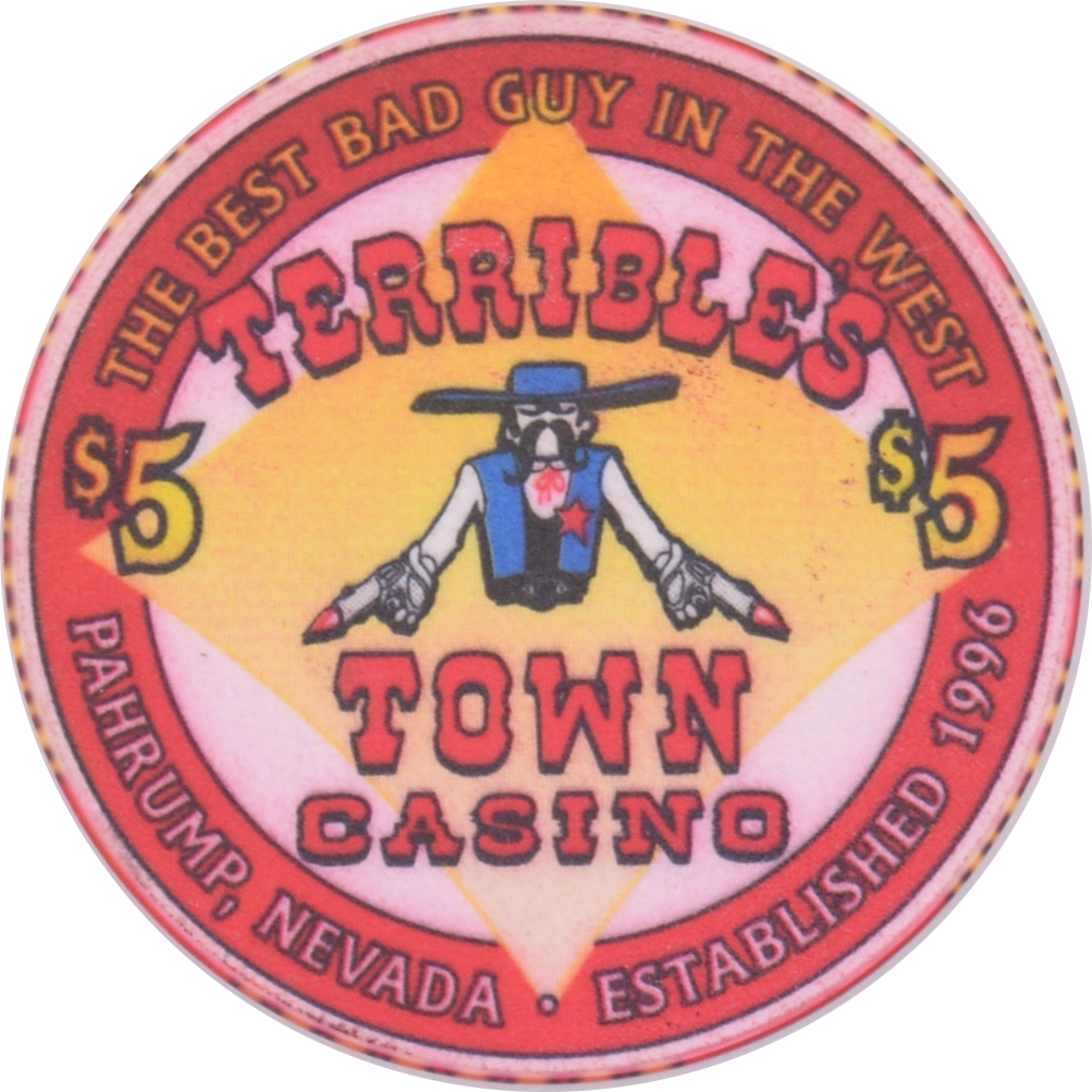 Terrible's Town Casino Pahrump Nevada $5 Peace and Harmony Chip 2000