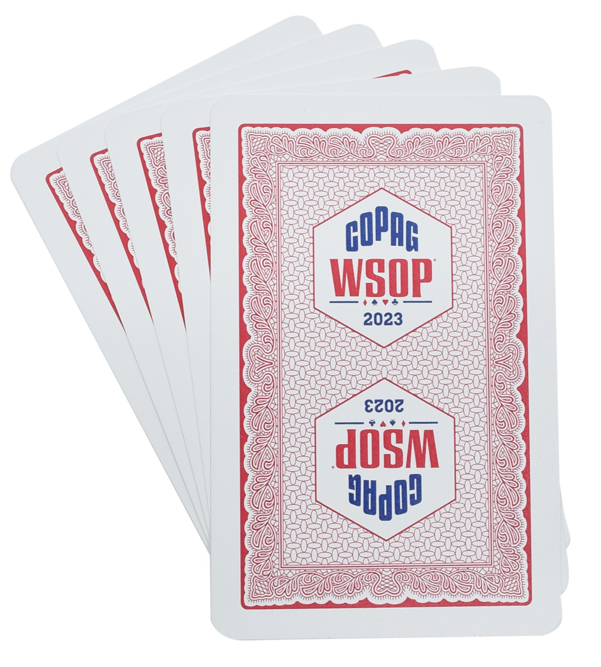 Copag WSOP 2023 NEW Red 100% Plastic Playing Cards - Narrow Size (Bridge)