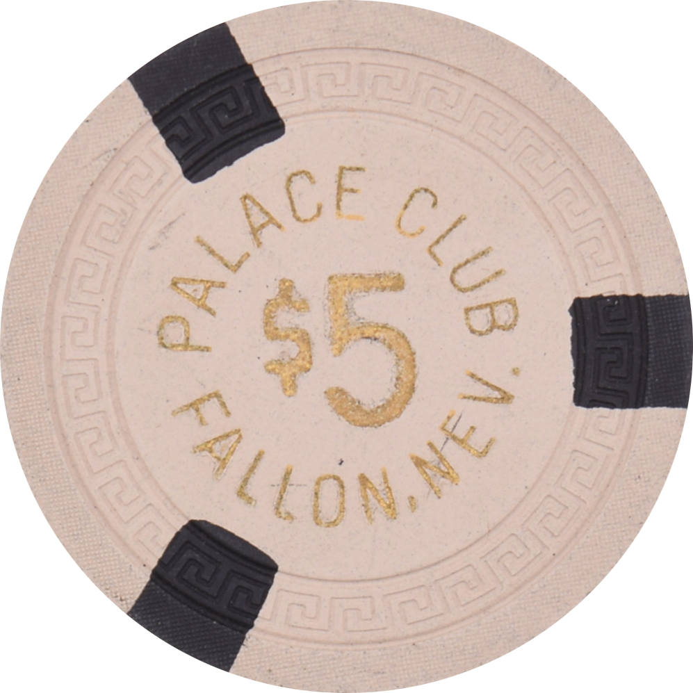 Palace Club Casino Fallon Nevada $5 Chip 1954