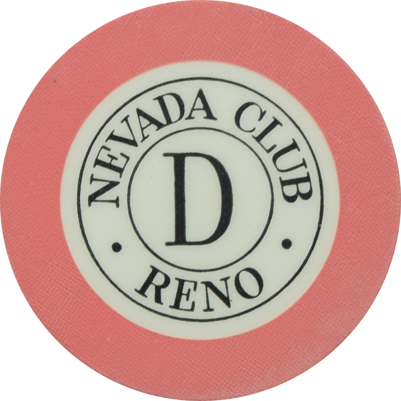 Nevada Club Casino Reno Nevada Pink Roulette D Chip 1950s