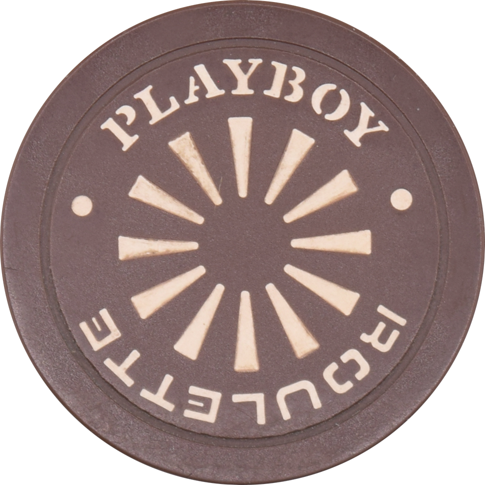 Playboy Casino Atlantic City New Jersey Brown Roulette Windmill Chip