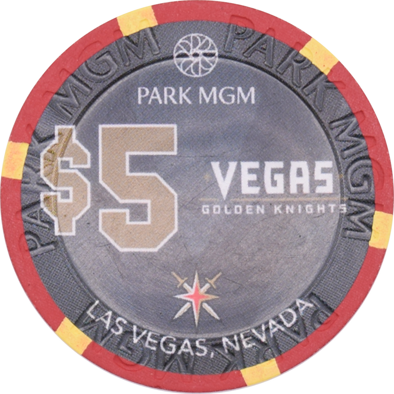 Park MGM Casino Las Vegas Nevada $5 Golden Knights Chip 2019