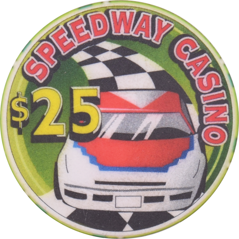 Speedway Casino Las Vegas Nevada $25 Ceramic Chip