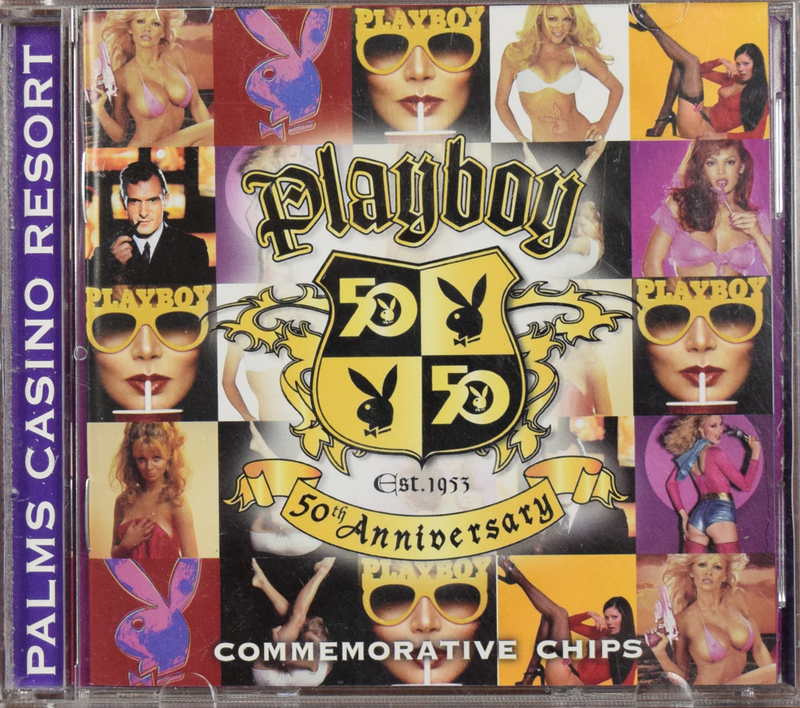 Palms Playboy Club Casino Set of 5 $25 50th Anniversary Chip CD Set