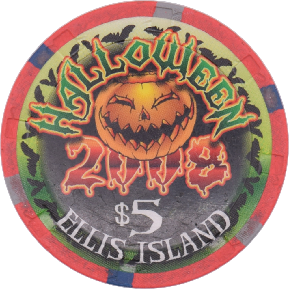 Ellis Island Casino Las Vegas Nevada $5 Halloween Chip 2008