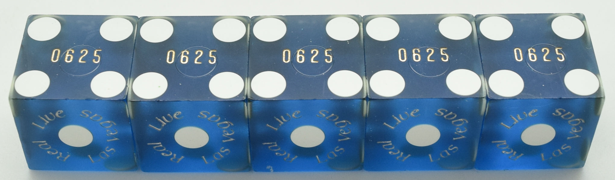 Bally's Casino Las Vegas Nevada Stick of 5 Blue Dice