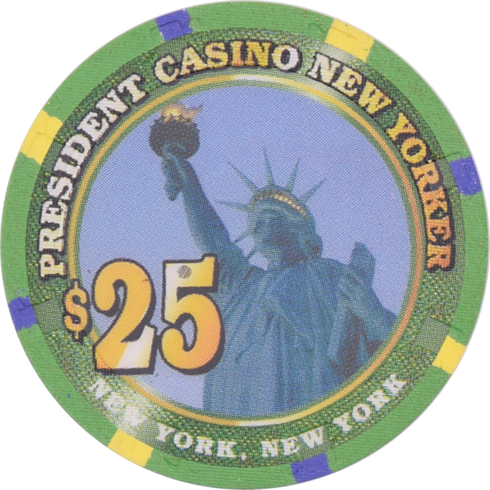 President Casino New Yorker New York New York $25 Primary Chip