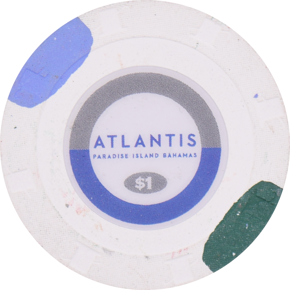 Atlantis Casino Paradise Island Bahamas $1 Chip 2019