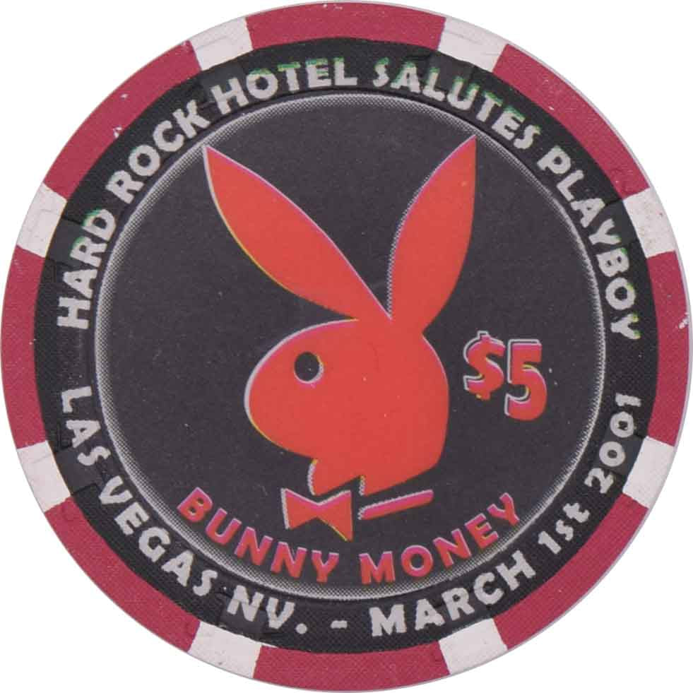 Hard Rock Casino Las Vegas Nevada $5 Playboy Bunny Money Chip 2001