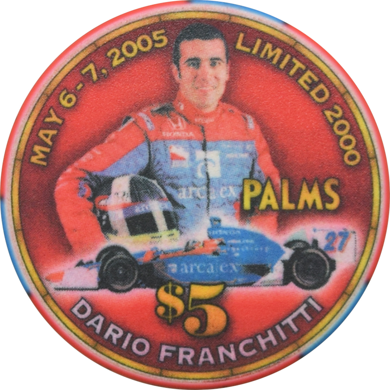 Palms Casino Las Vegas Nevada $5 Dario Franchitti Andretti Green Racing Chip 2005