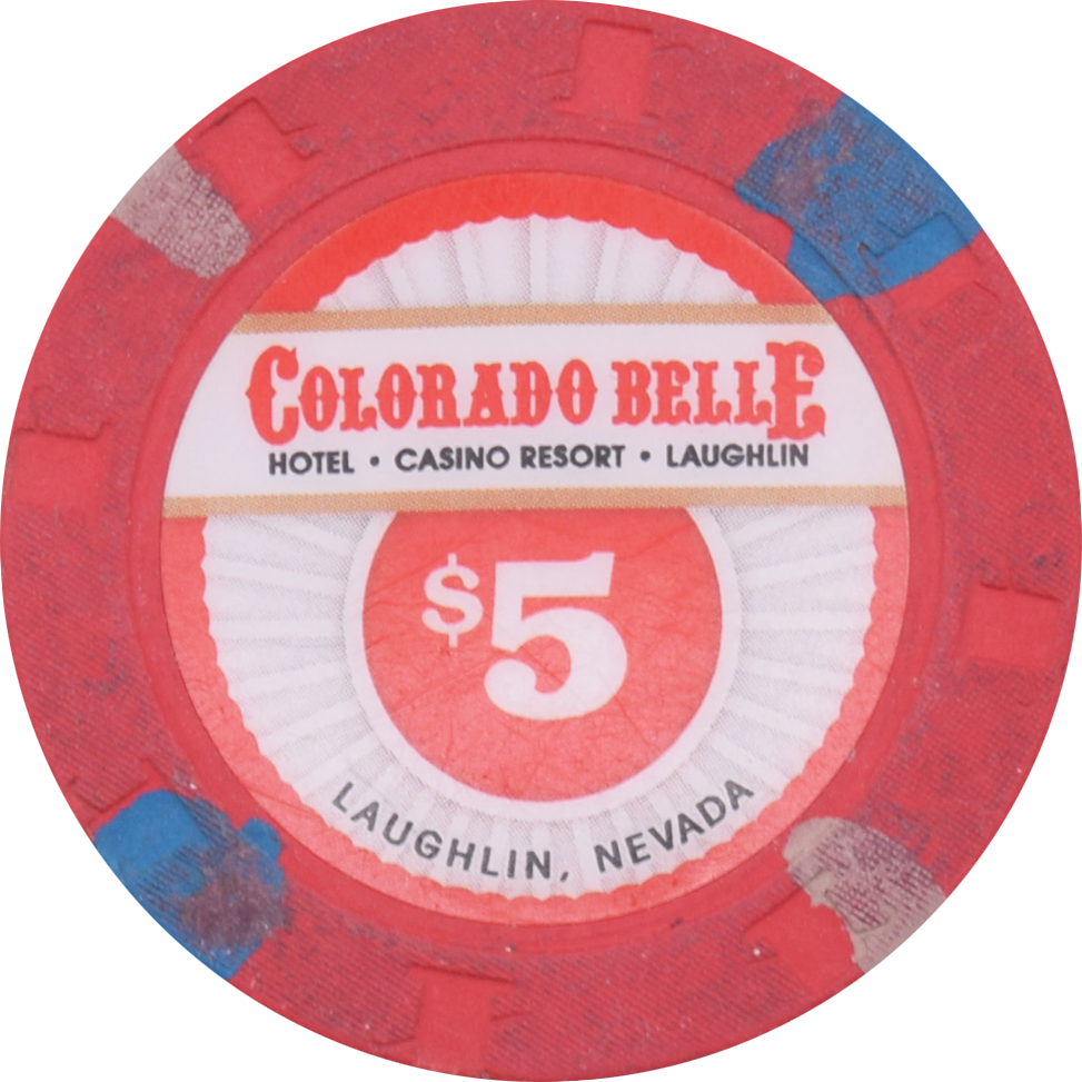 Colorado Belle Casino Laughlin Nevada $5 Chip 2016