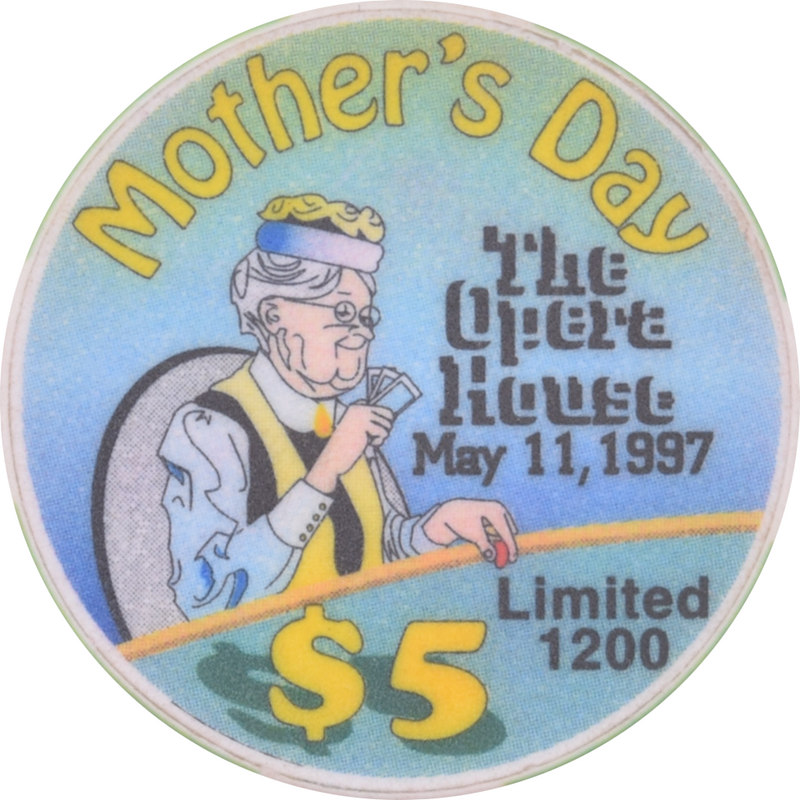 Opera House Casino Las Vegas Nevada $5 Mother's Day Chip 1997