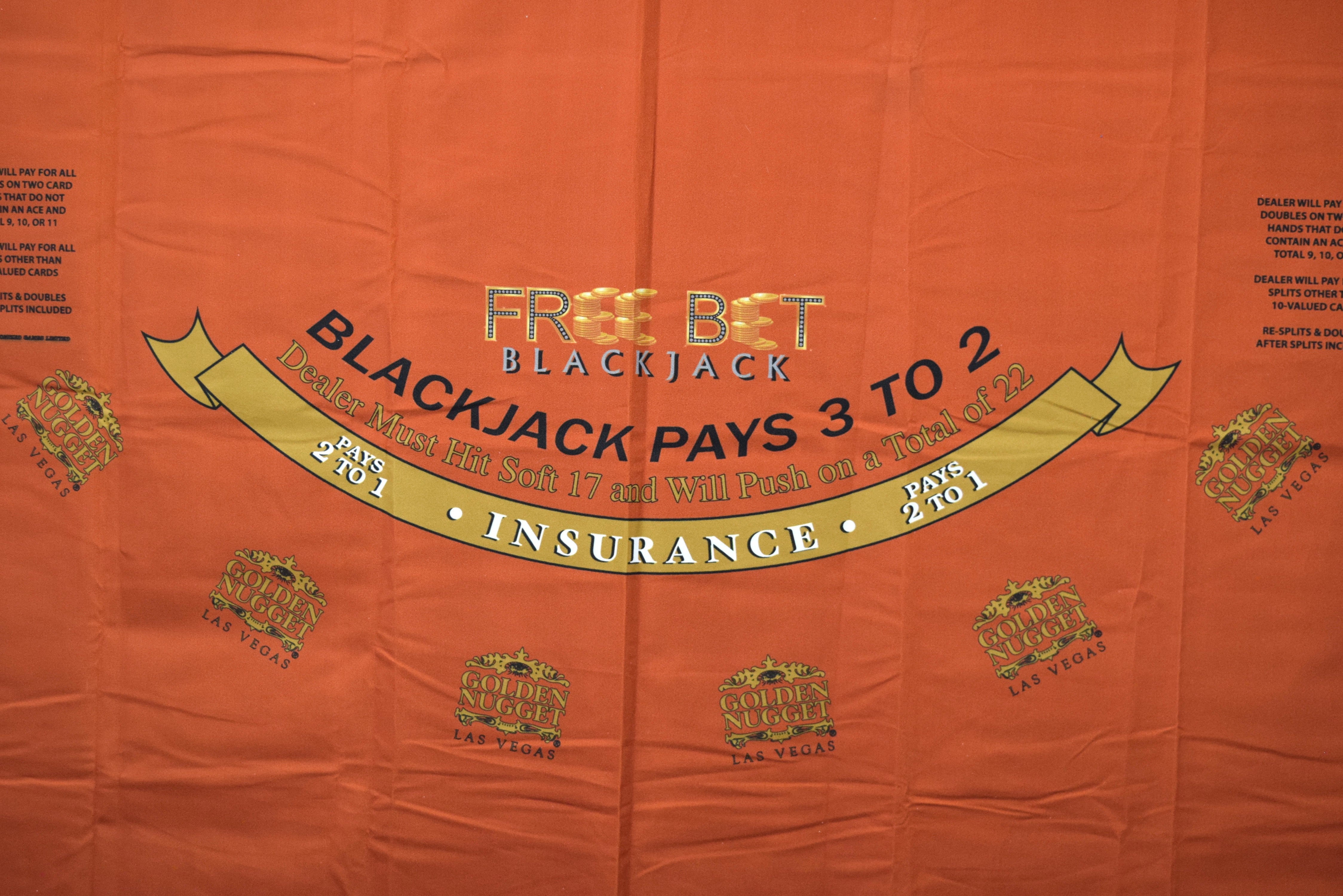 Golden Nugget Casino Las Vegas Nevada New Free Bet Blackjack Orange Layout