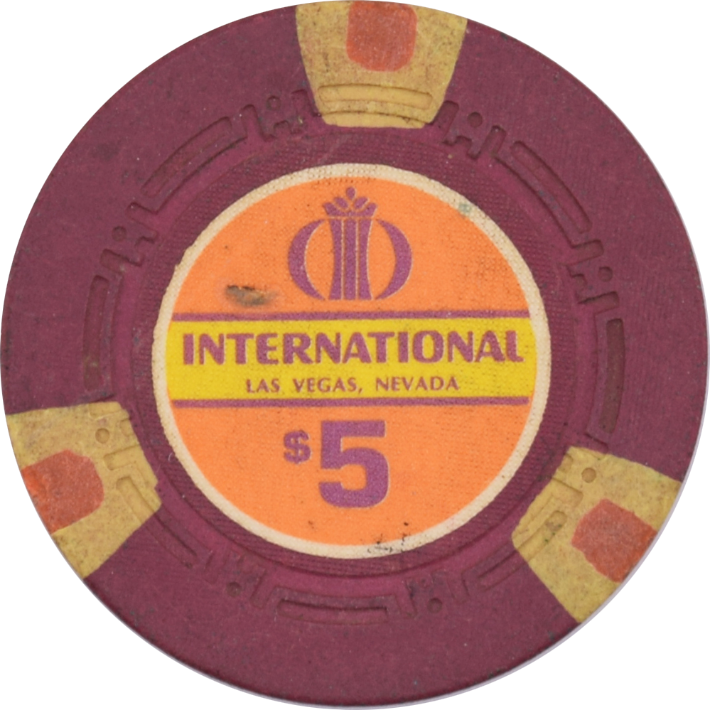 International Casino Las Vegas Nevada $5 Chip 1969