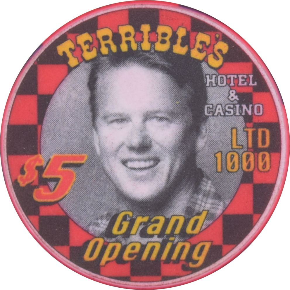 Terrible's Hotel Casino Las Vegas Nevada $5 Tim Herbst Grand Opening Chip 2000