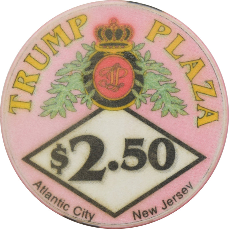 Trump Plaza Casino Atlantic City New Jersey $2.50 Ceramic Chip