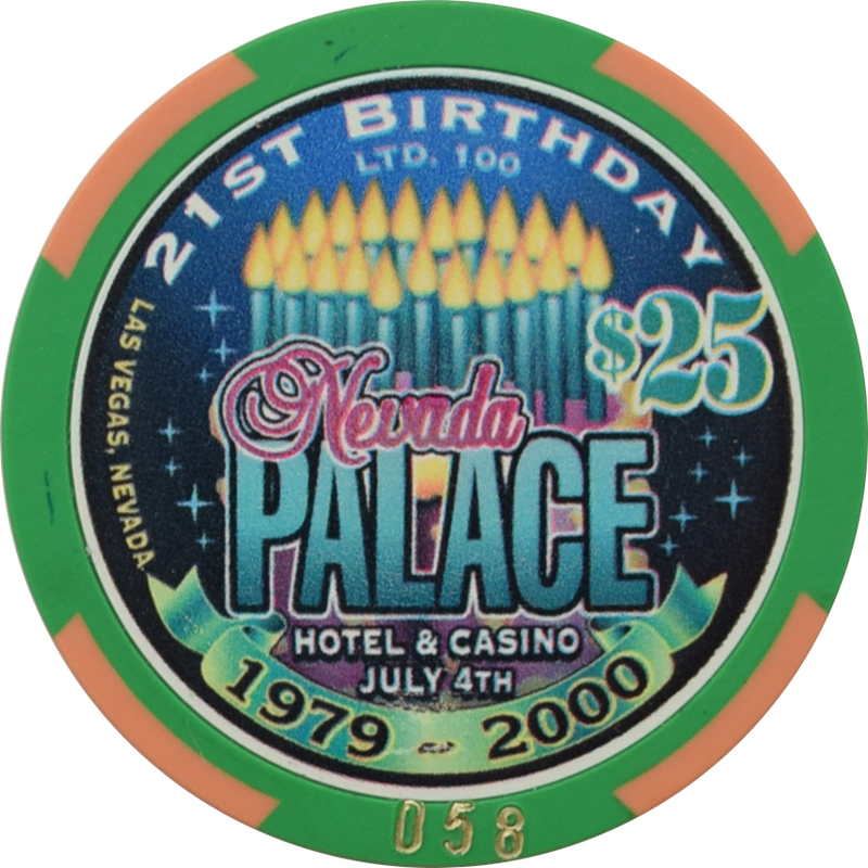 Nevada Palace Casino Las Vegas Nevada $25 21st Birthday Chip 2000
