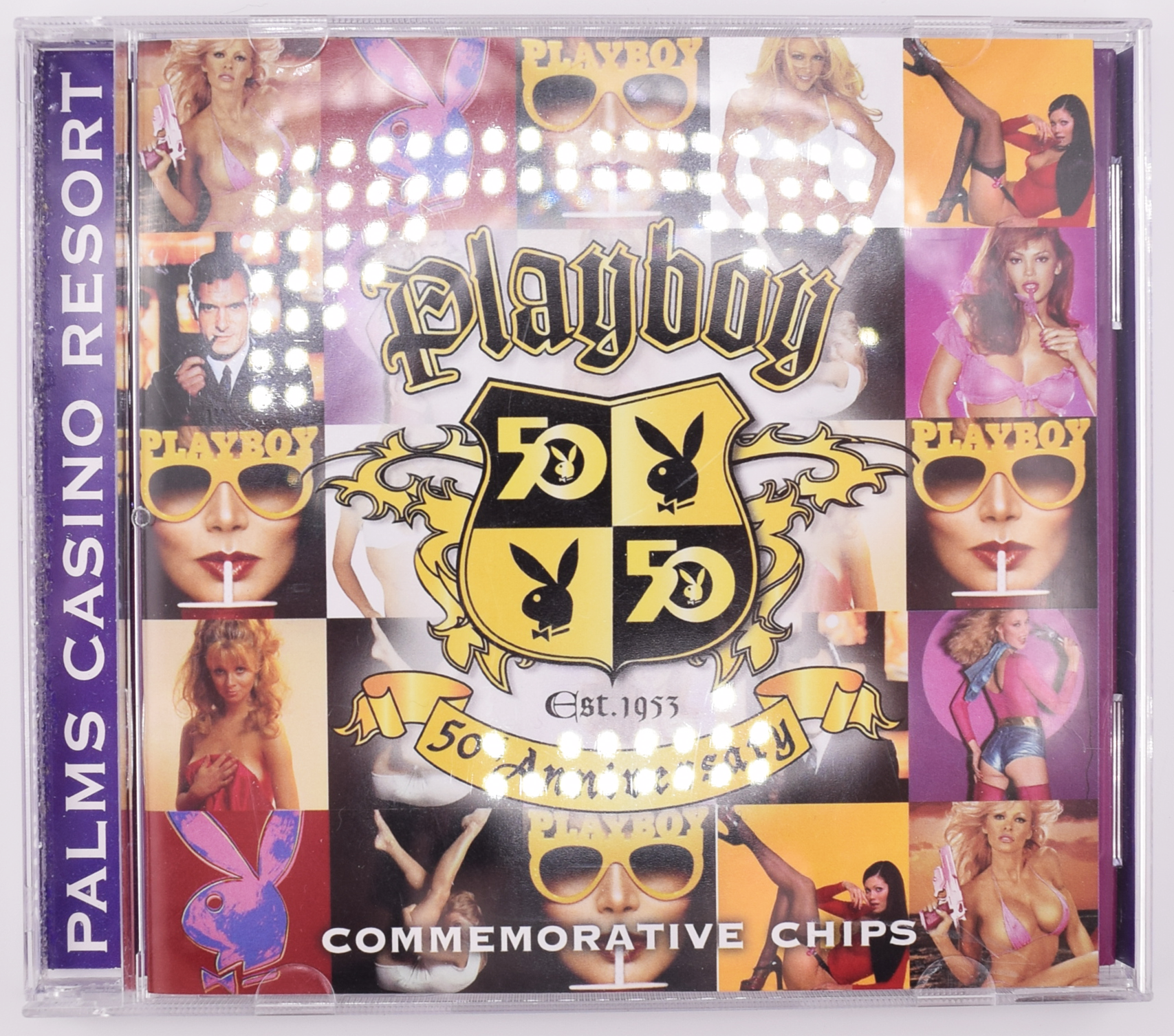 Palms Playboy Club Casino Set of 5 $100 50th Anniversary Chip CD Set