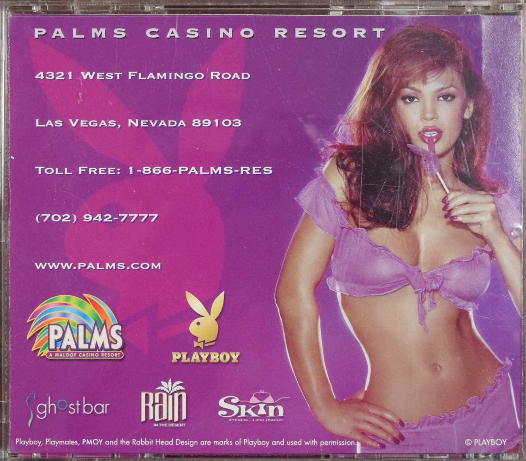 Palms Playboy Club Casino Set of 5 $25 50th Anniversary Chip CD Set