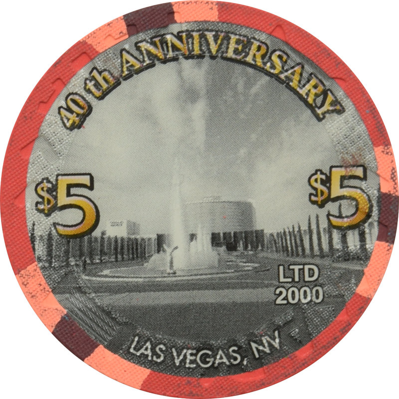 Caesars Palace Casino Las Vegas Nevada $5 40th Anniversary Chip 2006