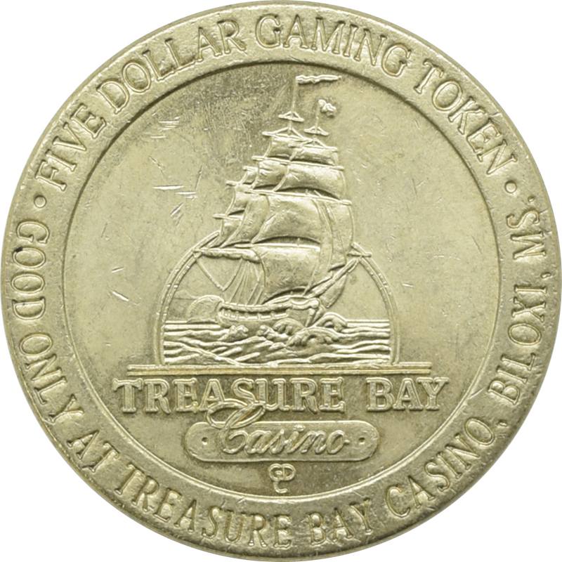 Treasure Bay Casino Biloxi Mississippi $5 Token