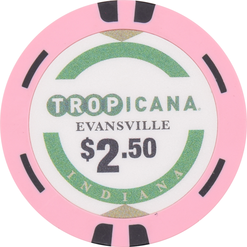 Tropicana Casino Evansville Indiana $2.50 Chip