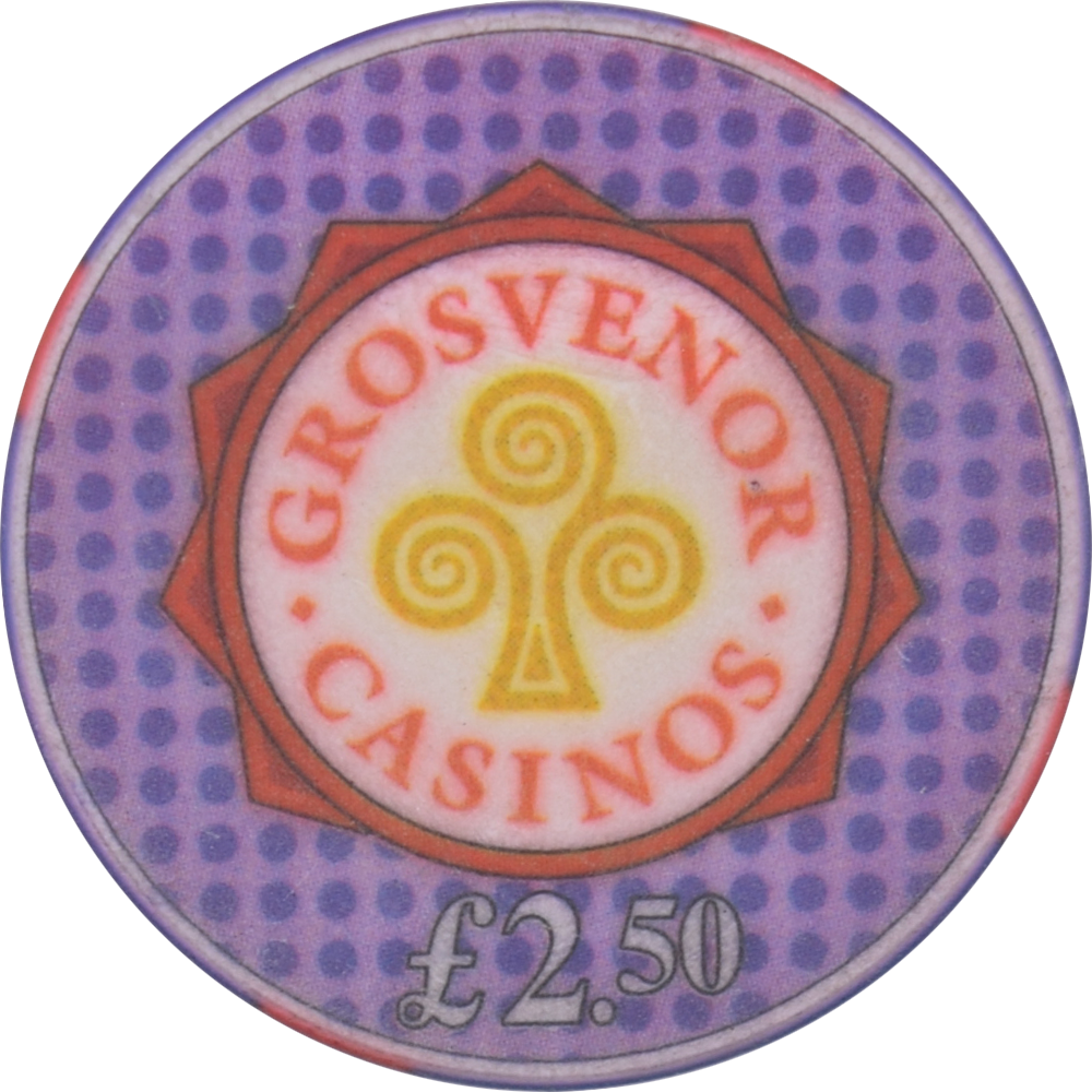 Grosvenor Casinos United Kingdom UK £2.50 Ceramic Chip