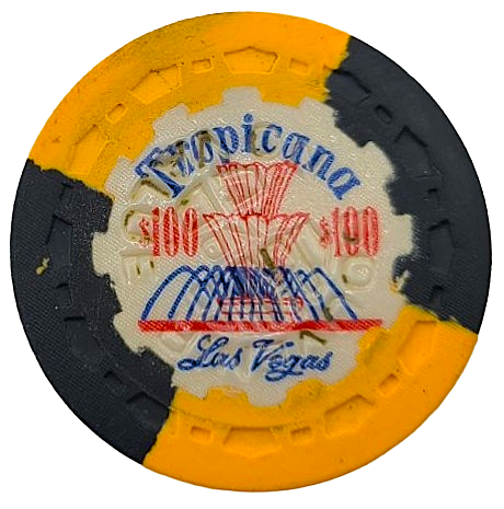 Tropicana Casino Las Vegas Nevada $100 Cancelled Chip 1968