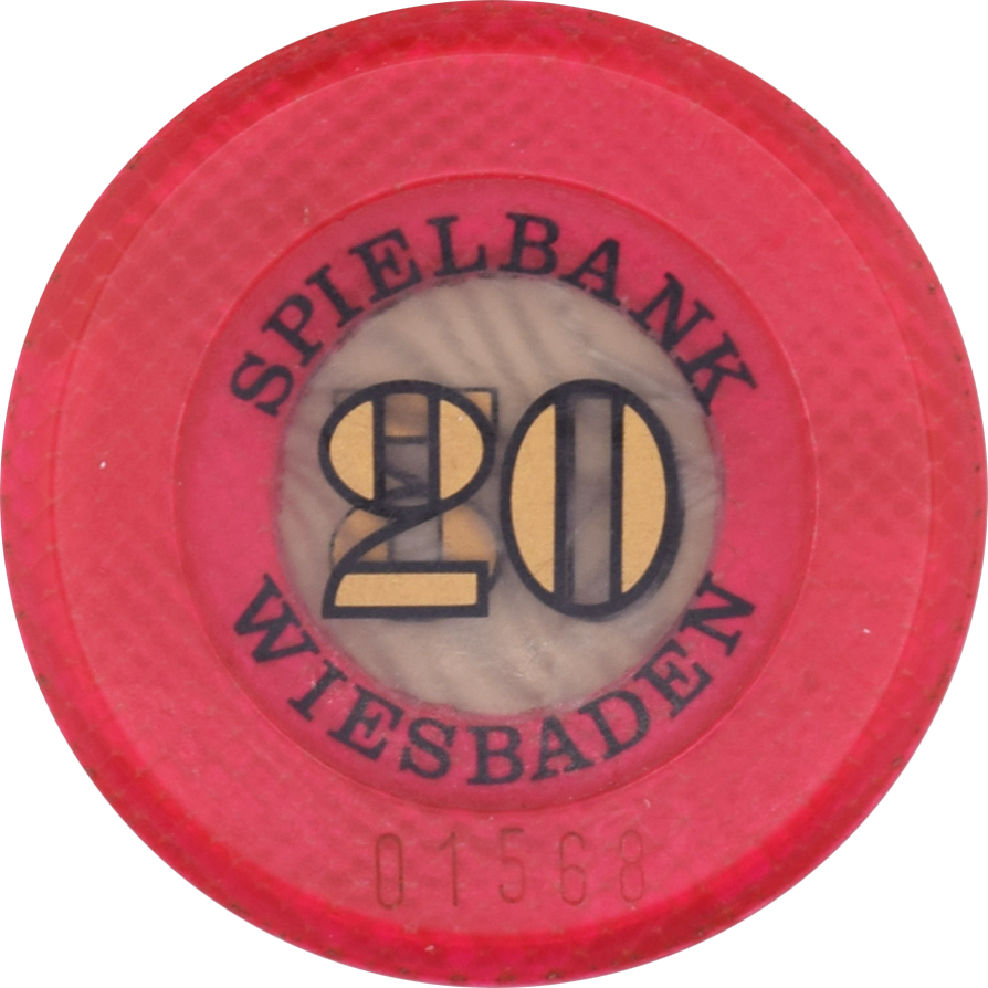 Spielbank Wiesbaden Casino Wiesbaden Germany 20 DEM 36mm Jeton 1991-2001