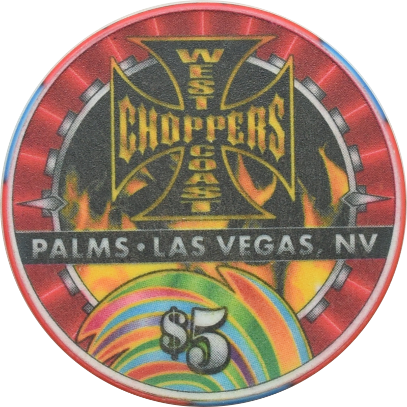 Palms Casino Las Vegas Nevada $5 West Coast Choppers Chip 2004