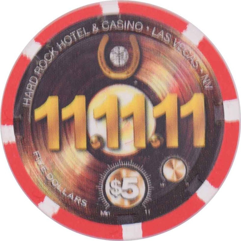 Hard Rock Casino Las Vegas Nevada $5 11-11-11 Chip 2011