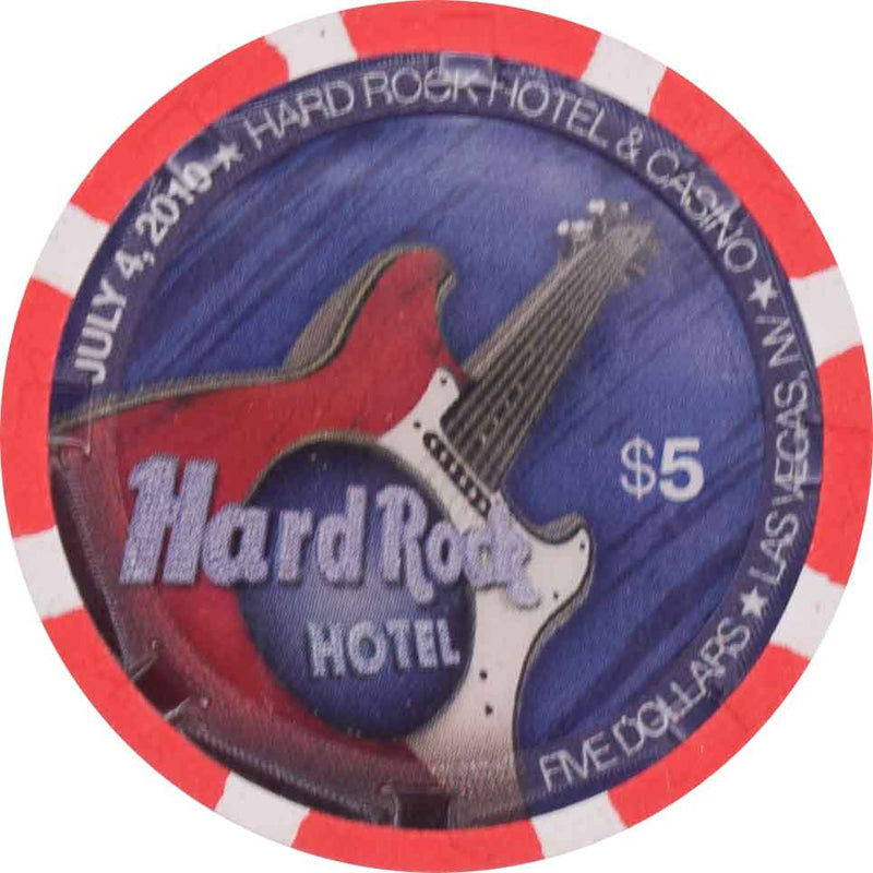 Hard Rock Casino Las Vegas Nevada $5 Independence Day Chip 2010