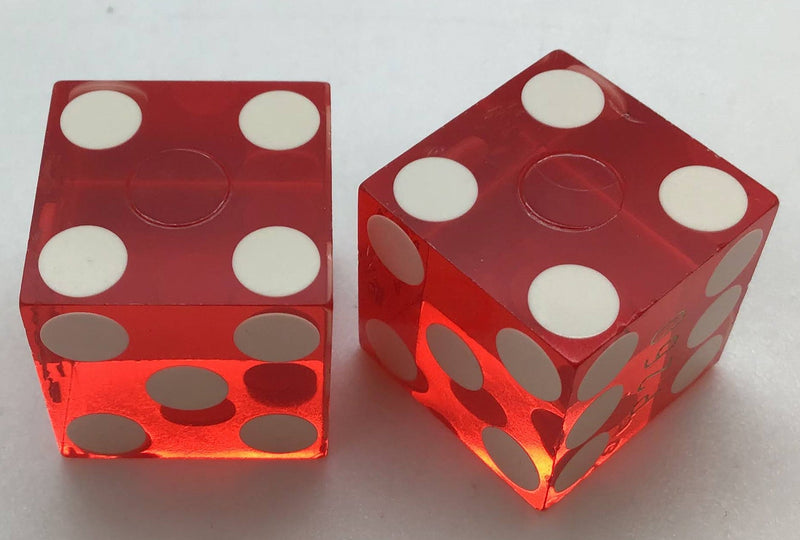 Mirage Hotel and Casino Las Vegas Nevada Red Dice Pair