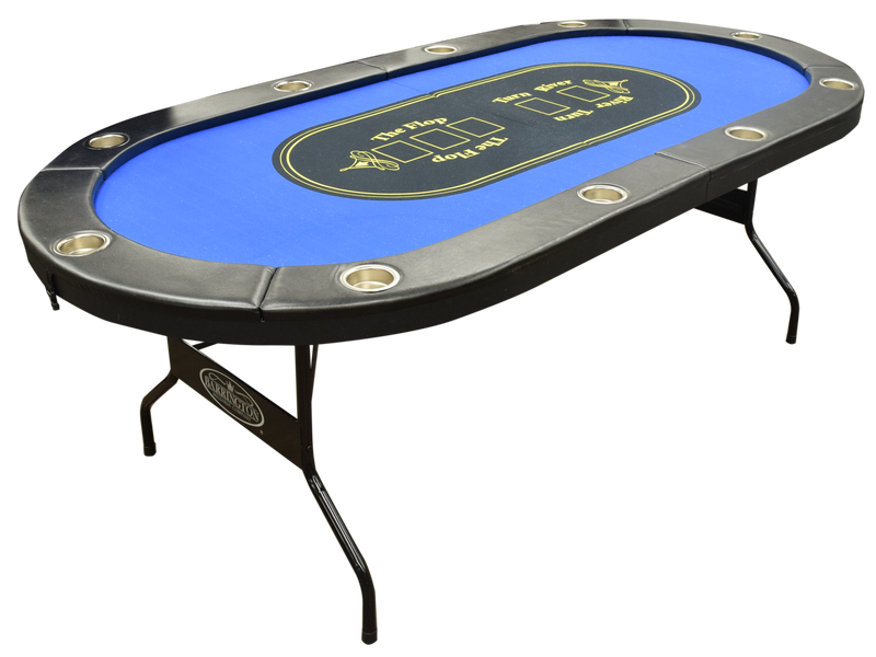 Used 82" Barrington 10-Player Poker Table (Blue)