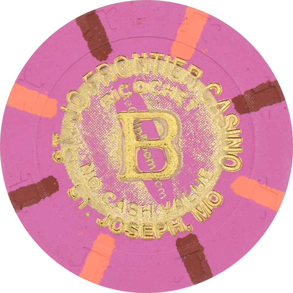 St. Jo Frontier Casino St. Joseph Missouri Roulette B Pink Spotted Chip