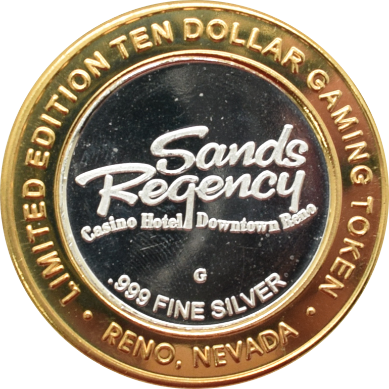 Sands Casino Reno Nevada "Sun-Sands Sizzling Summer" $10 Silver Strike .999 Fine Silver 2005