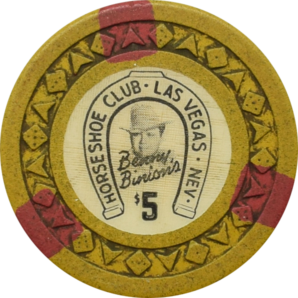 Horseshoe Club (Binion's) Casino Las Vegas Nevada $5 Chip 1953