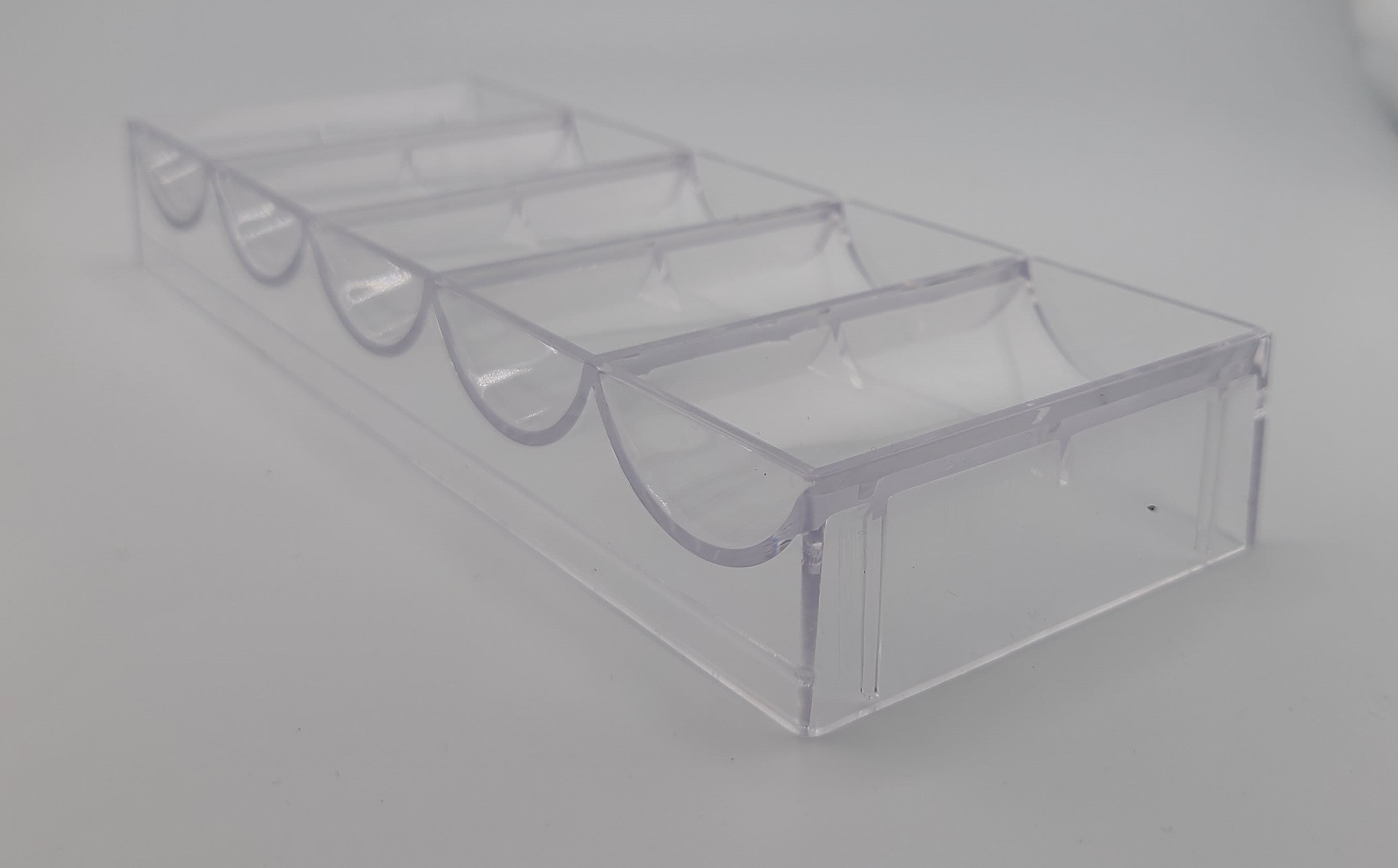 Chip Tray for 100 Poker Chips 70mm Clear Plastic