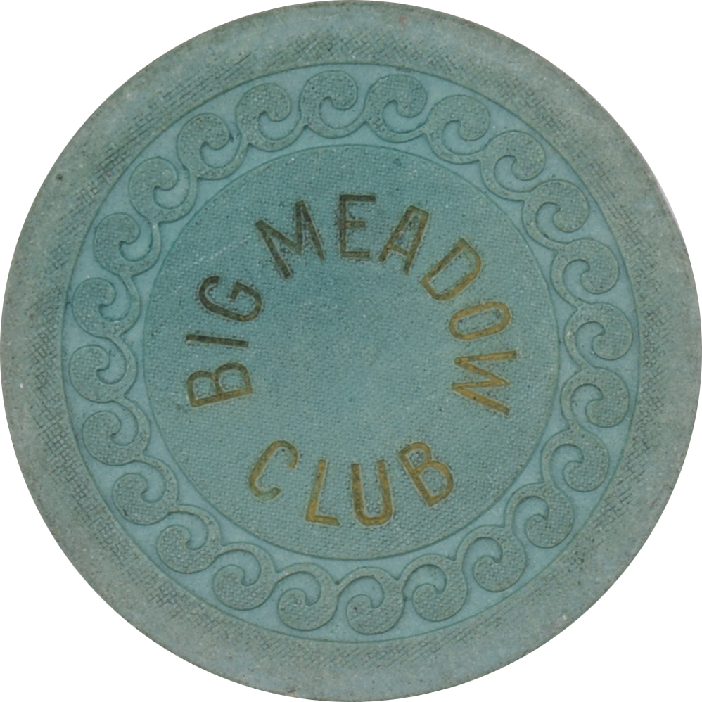 Big Meadow Club Casino Lovelock Nevada Green Chip 1953