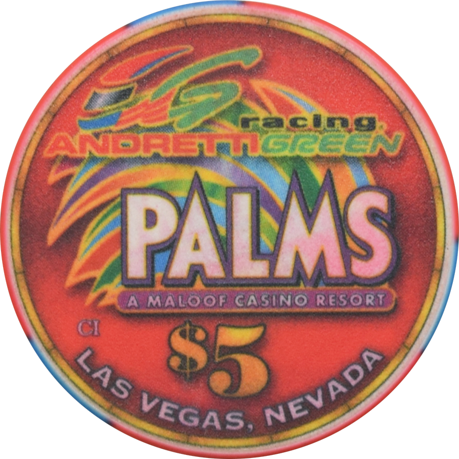 Palms Casino Las Vegas Nevada $5 Tony Kanaan Andretti Green Racing Chip 2005