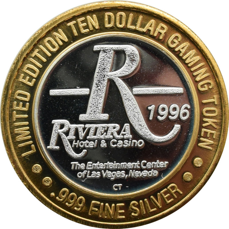 Riviera Casino Las Vegas "Crazy Girls" $10 Silver Strike .999 Fine Silver 1996