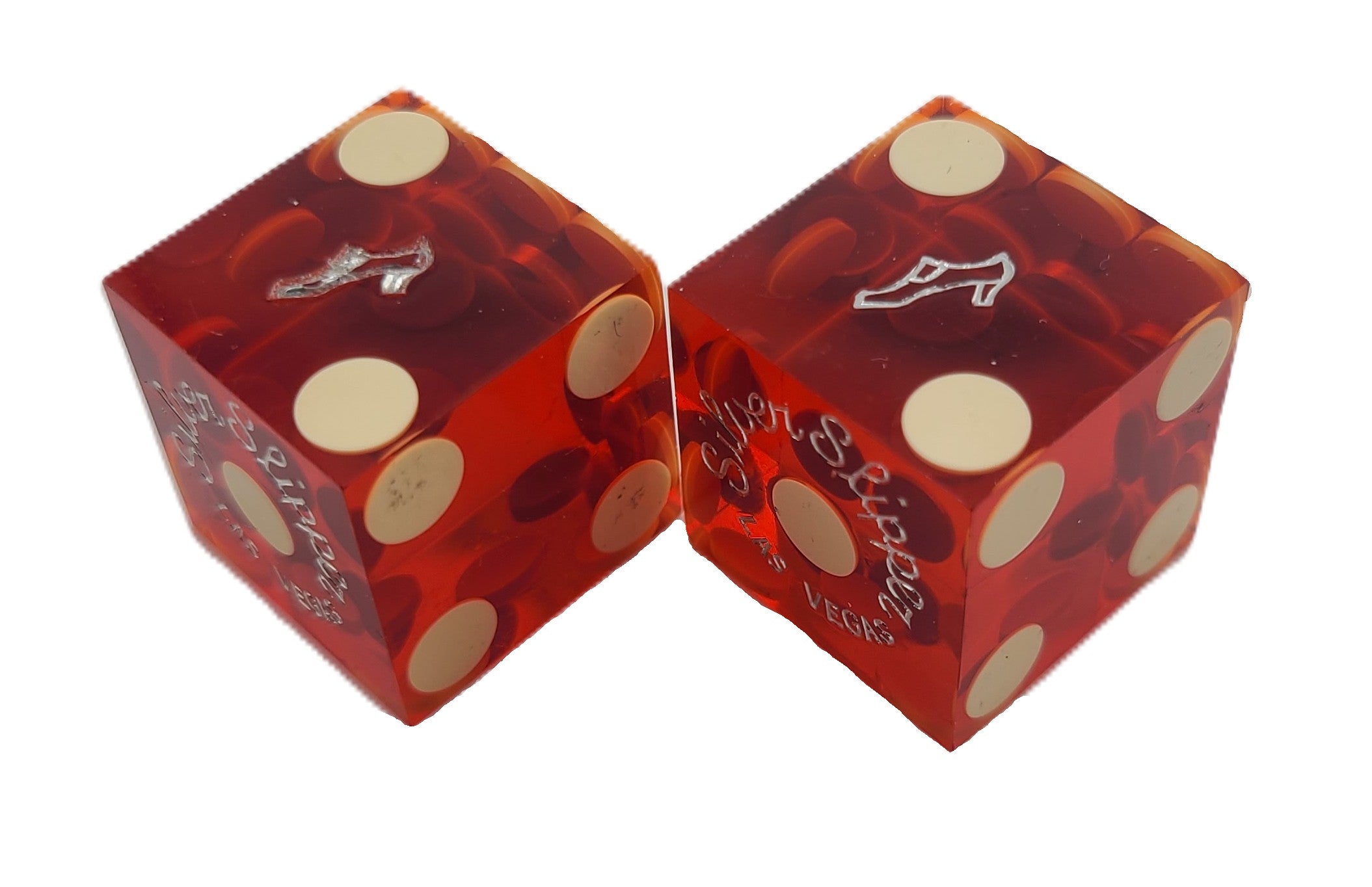 Silver Slipper Vintage Pair of Dice Las Vegas Nevada 1950's