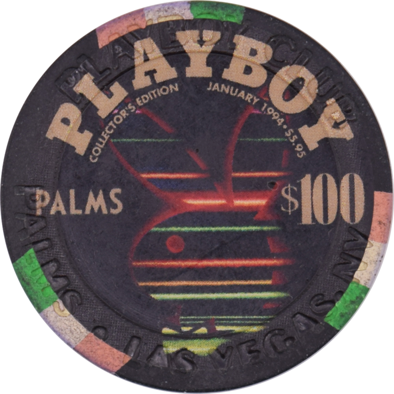 Playboy Palms Casino Las Vegas Nevada $100 Bunny Logo Chip 2005